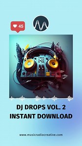 Take your set to the next level with DJ Drops Vol. 2! Instantly download 12 fully produced DJ Drops and intros, voiced by top-tier talent and produced with premium quality. 🎶 Over $400 worth of audio for a fraction of the price—get the sound your audience will love! 🚀 #dj #djlife #djdrops #djintro #voiceover #voiceactor #votalent #audioproduction #audioediting #djset #radiodj #radio #radioshow | Music Radio Creative