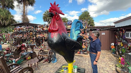 Shop for one-of-a-kind lawn ornaments at Barberville Yard Art Emporium