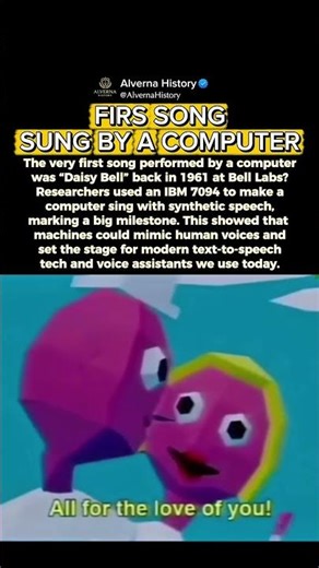 This is the First Song Ever to be Sung by a Computer (1961) #retro