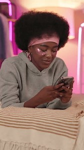 Girl Under Eye Patches Phone On Stock Footage Video (100% Royalty-free) 3623988173 | Shutterstock