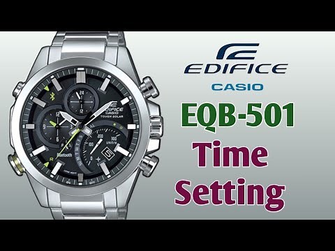 How to set time manually Casio Edifice EQB-501