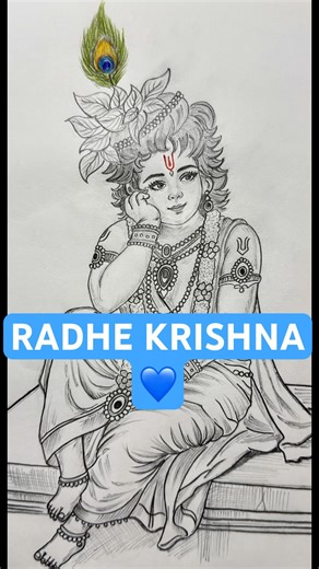 How to draw Krishna sketch tutorial | step by step #shorts #krishna