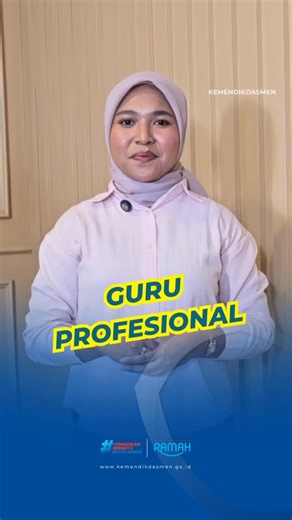Kementerian Pendidikan Dasar dan Menengah | #SobatBelajar, apa makna guru profesional hari ini? Di Kemendikdasmen, profesionalisme guru dibangun melalui penguatan kompetensi yang... | Instagram