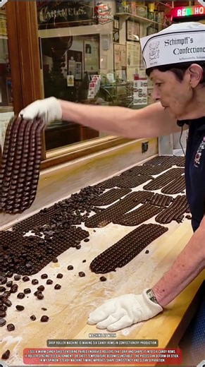Drop Roller Machine Is Making Six Candy Rows in Confectionery Production