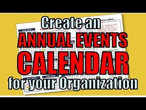 Create A Full Year CALENDAR of EVENTS (Easier Than You Think!)