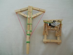 Mini Clothespin Catapult and Crossbow