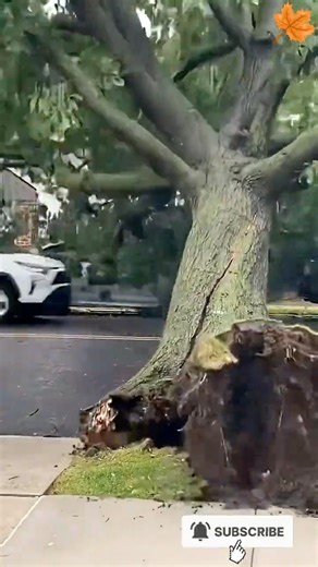 Powerful Winds Knock Down Trees 🌪️ Caught on Camera #shorts