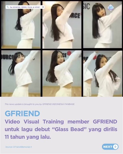 GFRIEND INDONESIA on Instagram: "11 years ago today, GFRIEND released the Visual Training video for their debut title track ‘Glass Bead’. 🤍"