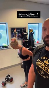 Tyson Fury training with his wife, Paris, today 💪 | Boxing Exposure