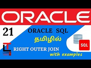 RIGHT OUTER JOIN with examples | Oracle SQL tutorial in TAMIL ‪@learncodetodaytamil‬