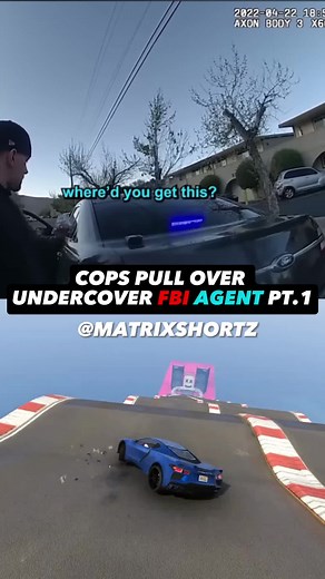 Cops Pull Over FBI Agent 😱 #cops #fbiagent #viralvideo #entertainment