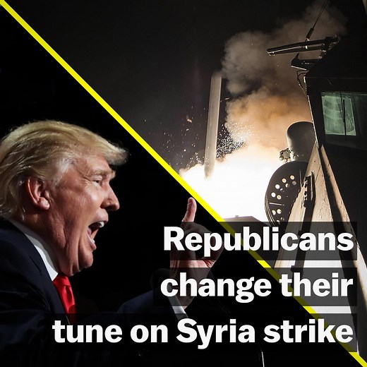 Republicans who vocally supported President Trump’s strike on Syria sang a very different tune a few years ago when then-President Obama sought approval for the same thing. | Vox