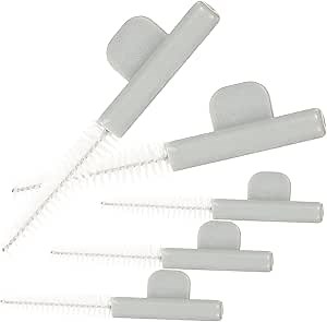 5pcs Cleaning Brush Cleaner Tools Straw Clearner Hearing Tube Cleaning Tool Hearing Amplifier Cleaning Brush Hear Aid Dust Remover Handheld Plastic Cleaning Kit