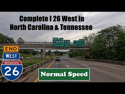 4K Complete I 26 West in North Carolina & Tennessee. Interstate 26 West