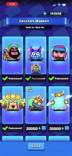 💎 Collecting ALL Crystal Emotes from the Crystal Market! #ClashRoyale