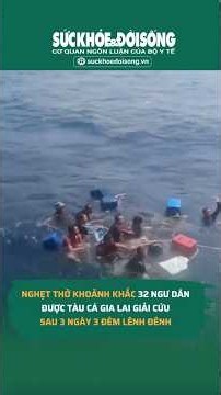 Khoảnh khắc 32 ngư dân được tàu cá Gia Lai giải cứu sau 3 ngày 3 đêm lênh đênh trên biển | SKĐS