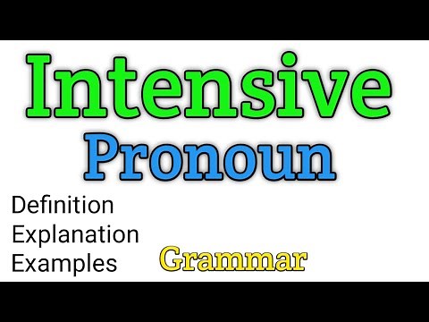 Intensive pronoun | What is intensive pronoun? | Pronoun | What is pronoun