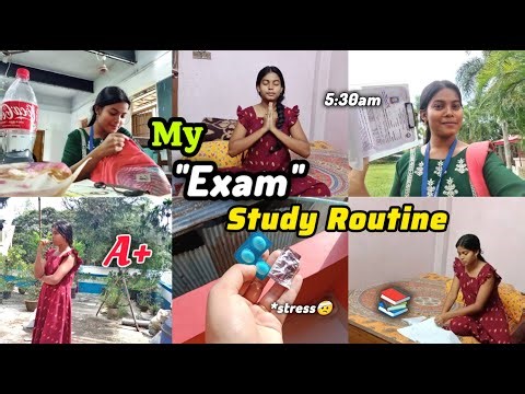 My 📚5:30am *EXAM* Study ROUTINE ⚡|| Timetable with timing ⏰ #examroutine #studyvlog #morningroutine