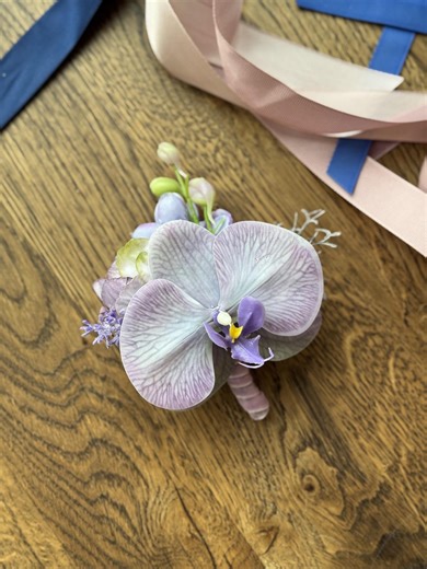 Light Purple Orchid Boutonniere, Airy Summer Wedding Lapel Flower, Artificial Orchid for Groom, Best Man or Father of the Bride Accessories - Etsy