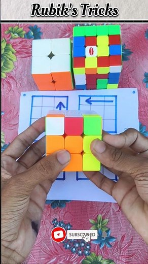 3 by 3 Rubik's Cube Tricks 🫨 #ytshorts