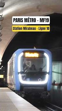 PARIS MÉTRO MF19 - STATION MIRABEAU ! 👀 #metro #mf19 #subway #ratp #train #paris #light #newtrains
