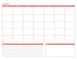Monthly Calendar Template - Etsy