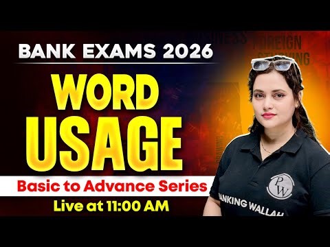Bank Exam 2026 | Word Usage in English for Bank Exams | Word Usage in English | by Rupam Ma'am