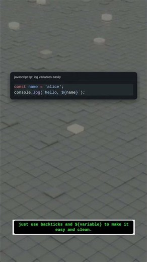 javascript tip: log variables easily