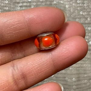 Retired Pandora Murano Glass Bead Charm with Multiple Red Hearts ❤️