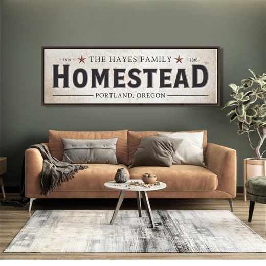 Homestead Sign, Rustic Farmhouse Wall Decor, Country Living Signs, Ranch Home Decor - Etsy