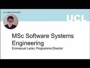 Software Systems Engineering MSc - programme overview at UCL Computer Science Department