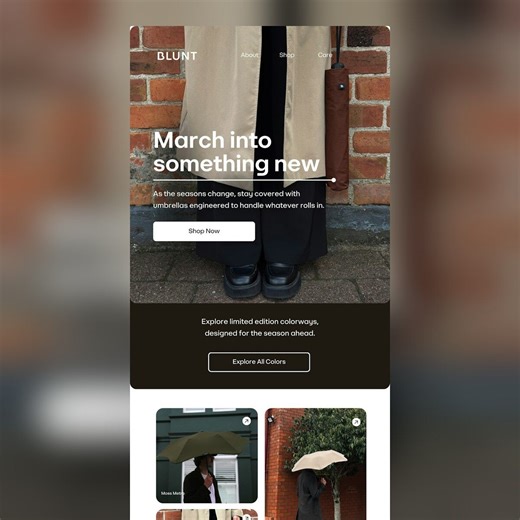 Email Design Inspiration by BLUNT Umbrellas US | Email Love