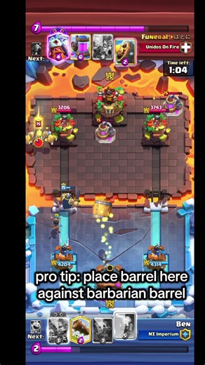 Clash Royale Tips: Perfect Barrel Placement Against Barbarians