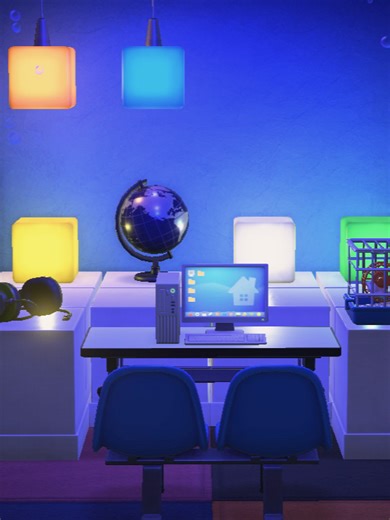 it's like a giant computer actually▁ ▂ ▃ ▄ ▅ ▆ █ a microsoft windows themed room using furniture to reflect different apps and stuff🐜 #acnh #animalcrossing #animalcrossingnewhorizons #acnhdesign #frutigeraero