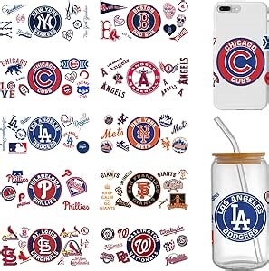 Amazon.com: UV DTF Cup Wrap Transfer Stickers for Glass, 10 Sheets Baseball Theme Rub on Transfers Stickers, Waterproof Sticker Decals for 16OZ Glass Cups Furniture Craft Wood DIY Crafts : Everything Else