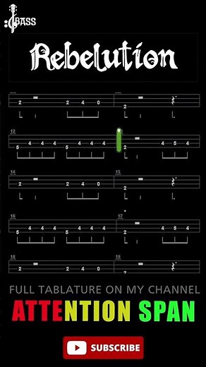 Attention Span by Rebelution #basstabs