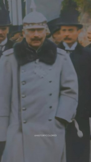 Restored footage from the 1910s of Kaiser Wilhelm II greeting a line of dignitaries. Wilhelm was the last German Emperor from 1888 until his abdication in 1918 at the end of the First World War. Footage frame rate increased, upscaled and “colorized” by HistoryColored using AI technology. Footage originally from: Kaiser Wilhelm, Library of Congress, Public Domain #history #wilhelm #germany #restored #historicalfootage | History in Color