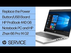 Replace the Power Button/USB Board | HP ProBook 440 G6 Notebook PC and HP Zhan 66 Pro 14 G2 | HP
