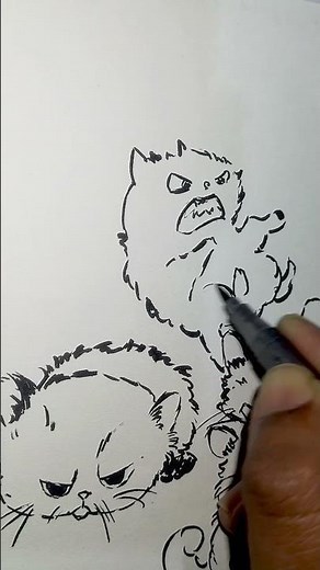 Cute & Funny Cat Doodles 😺✨ | Expressive Cartoon Cat Art