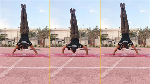 Most consecutive handstand push ups - 68 by Mohammed Alikrawiy