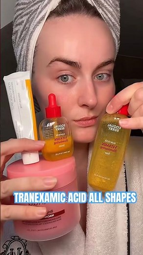 Tranexamic acid in all its forms ✨ Personally the serum & toner/pads are my faves! #tranexamicacid