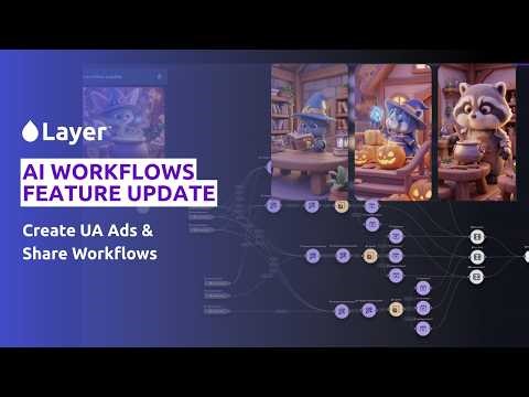 Generate UA Ads (WITH CUTE ANIMALS) at Scale with AI & Share Workflows in Layer!