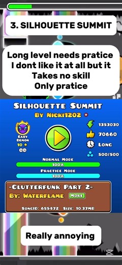 Free Demon levels😈. Part2 of showing you free demon levels #viral #freedemon #geometrydash