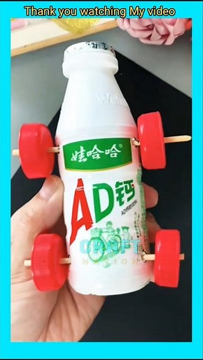 Balloon Powered Toy Car 🚗 | Easy Science Craft at Home 🎈 #art #homemadepapercraft