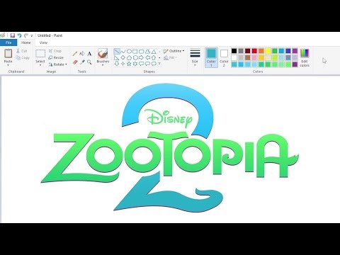 How to draw the Zootopia 2 logo using MS Paint | How to draw on your computer