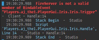 Circle teleport giving errors