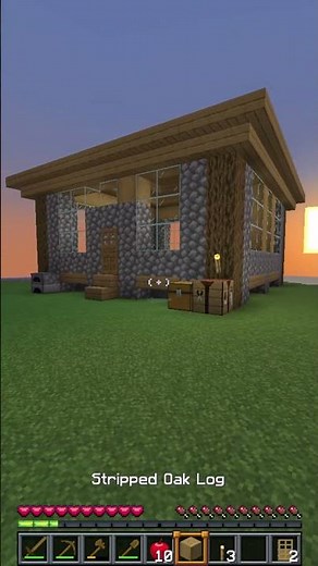 Minecraft Guide: How to get Stripped Log #shortvideo