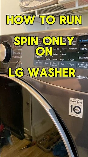 How to run spin only mode on LG washer #myappliancecrew #appliancerepair #lgappliances