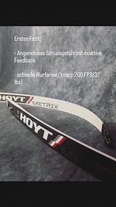 Hoyt Formula SR und Metrix Wurfarme im Test. Mit gleichmäßiger...