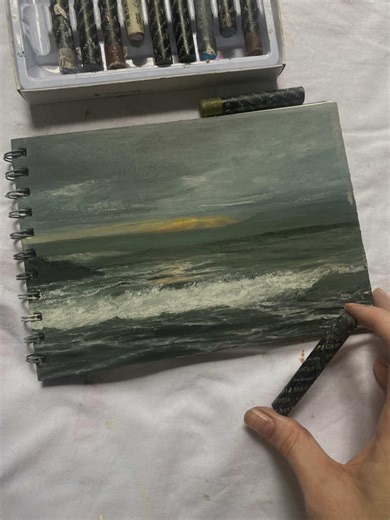 немножко грязно вышло 🥵 #рисование #процесс #рисунок #масло #скетч